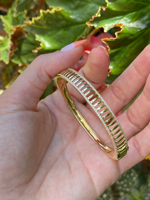 14k 1/2 carat diamond bangle bracelet