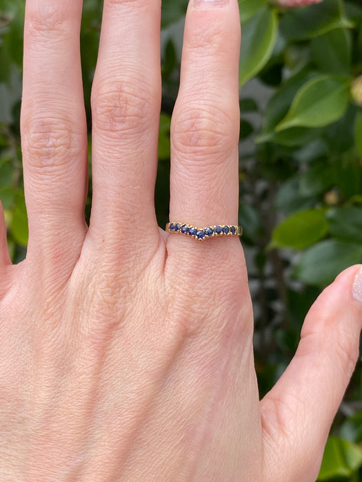 14k v blue spinel ring size 6