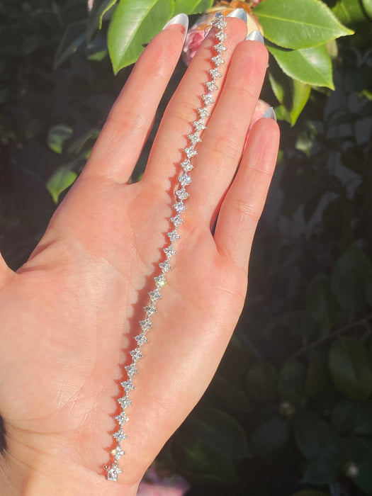 Platinum 850 3 carat diamond tennis bracelet