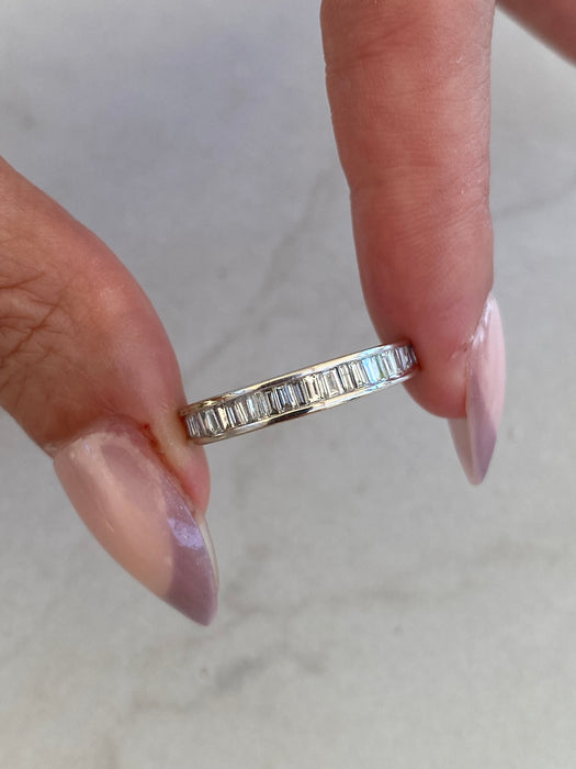 Vintage 14K White Gold Diamond Baguette Ring – 0.50 TCW