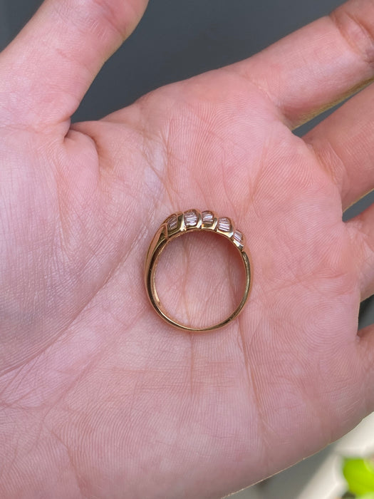 18k diamond baguette ring size 6.75