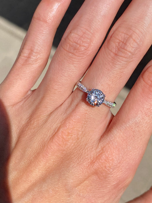 14K White Gold Lab Diamond Ring