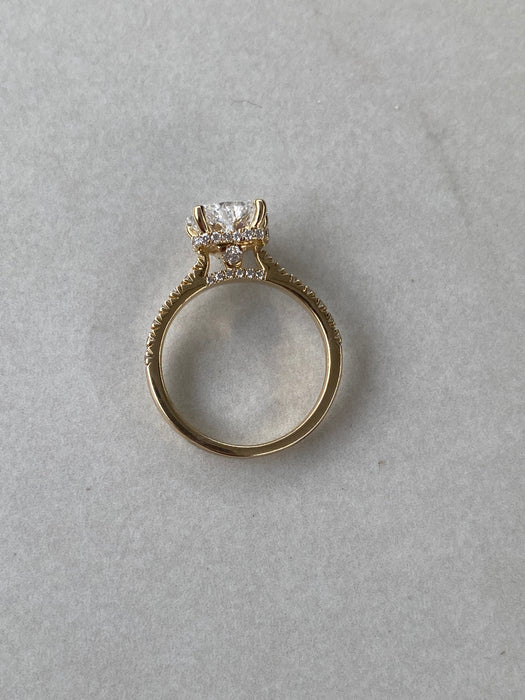 14K Gold Heart-Shaped Lab Diamond Ring- 2.54 TCW