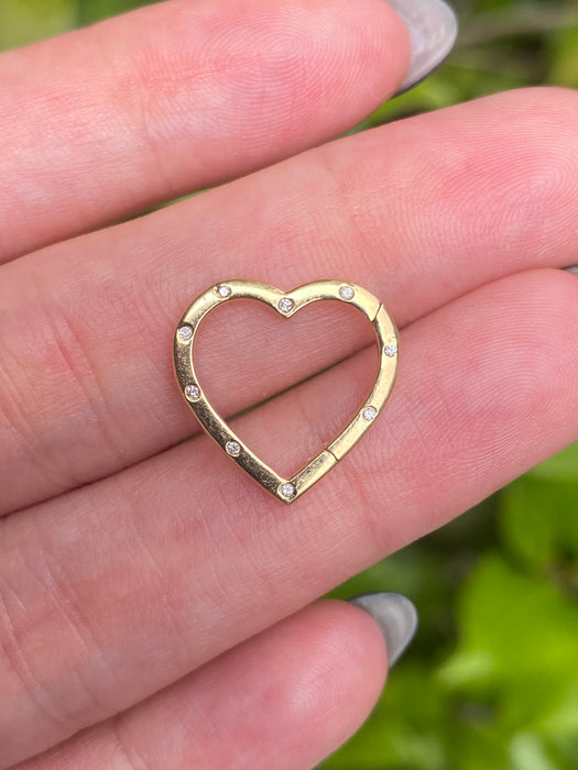 14k solid charm connector