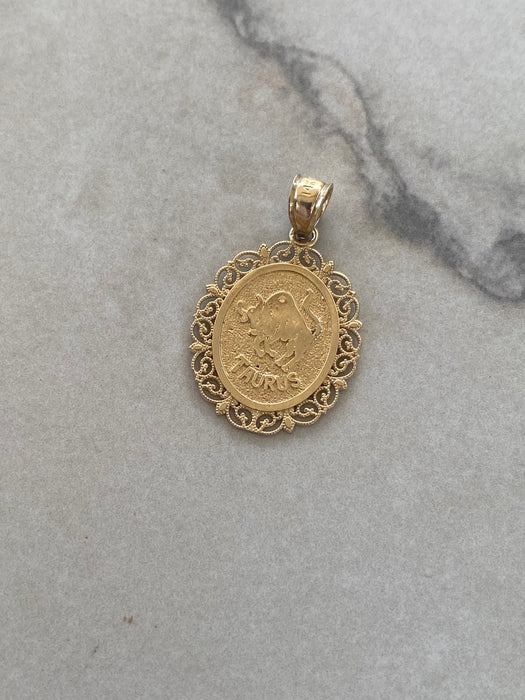 14K Gold Zodiac Charm