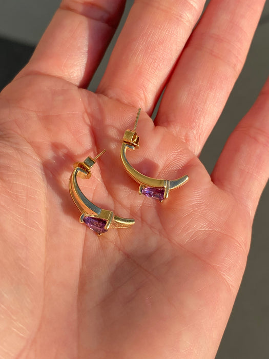 14k trillion amethyst earrings