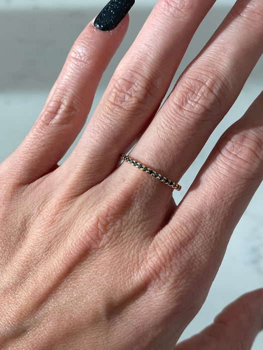 10k black diamond stacker ring size 7