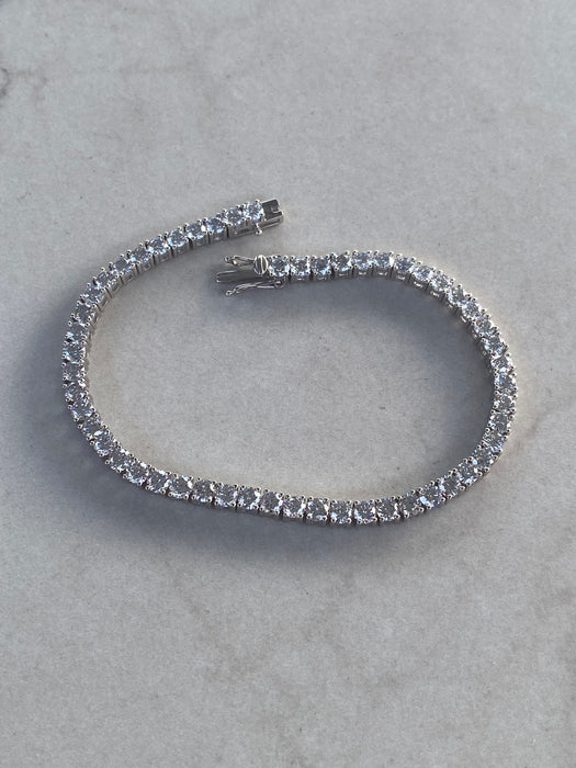 14K White Gold 7.8 TCW Lab Diamond Tennis Bracelet
