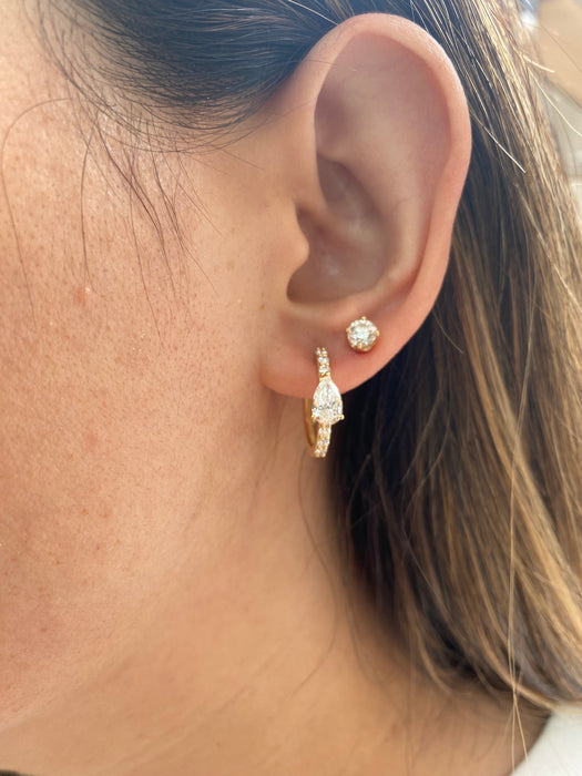 14K Gold Lab Diamond Hoop Earrings – 1.60 CTW