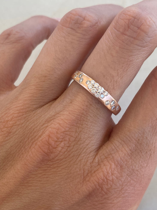 14K Rose Gold Natural Diamond Ring