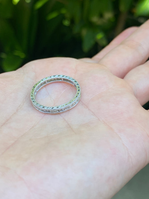 18k white gold diamond eternity ring size 6.5