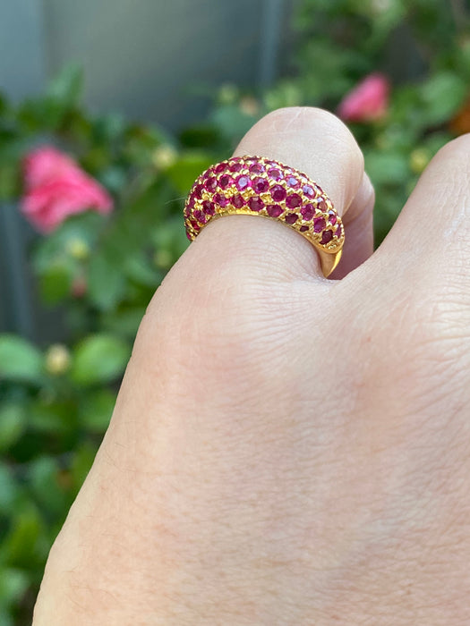 18k ruby dome ring size 4