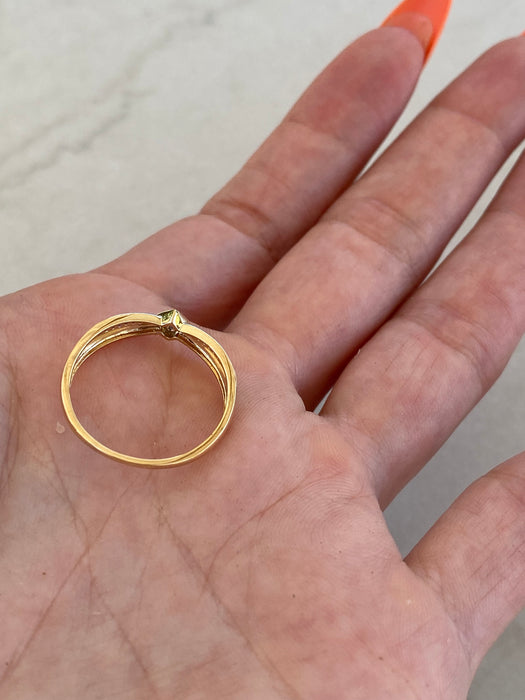 14K Gold Diamond Band Ring