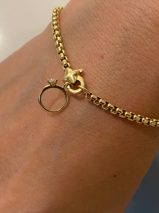 14k tiny diamond ring charm