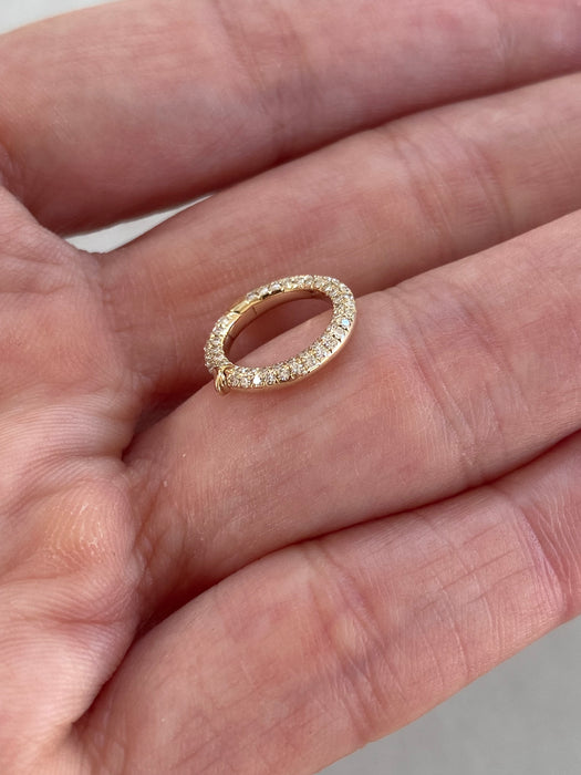 14K Diamond Connector Charm