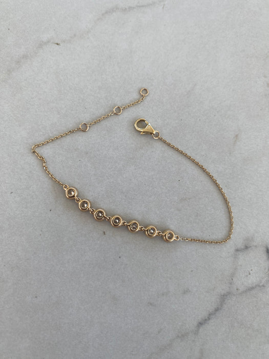 14K 1.1 TCW Round Lab Diamond Bracelet