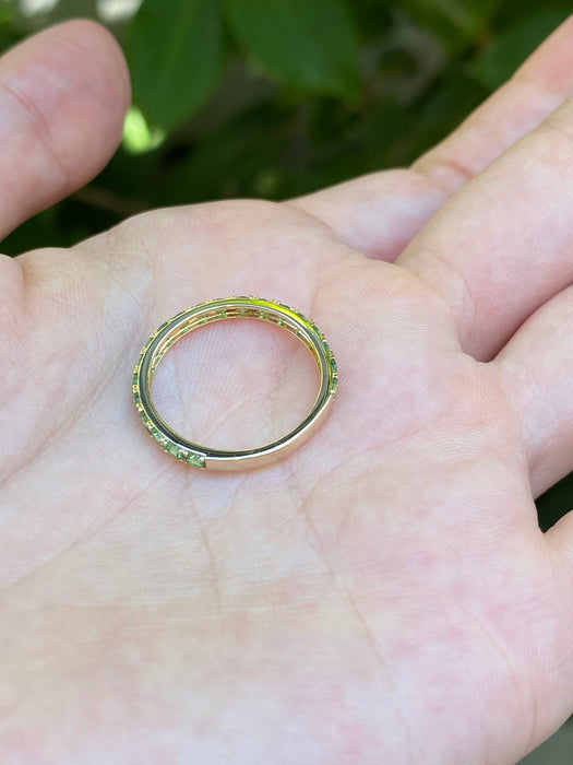 14k green garnet ring size 6.5