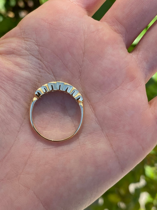 18k blue sapphire diamond ring size 9