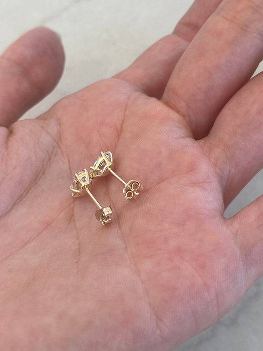 14K Pear Lab Diamond Stud Earrings – 1.3 CTW