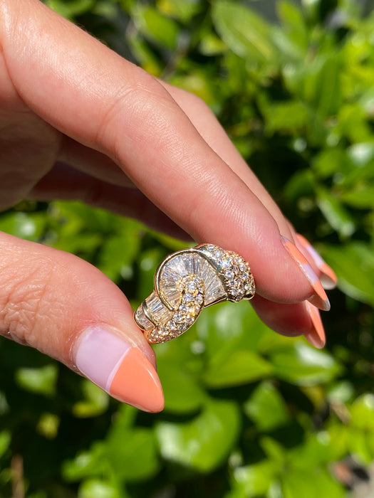 18k 1.21 tcw baguette diamond ring size 6.5