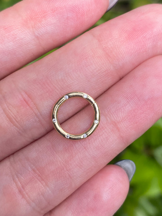 14k solid charm connector