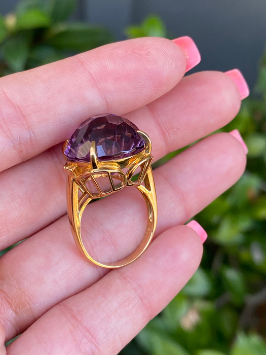 18k amethyst ring size 7.5