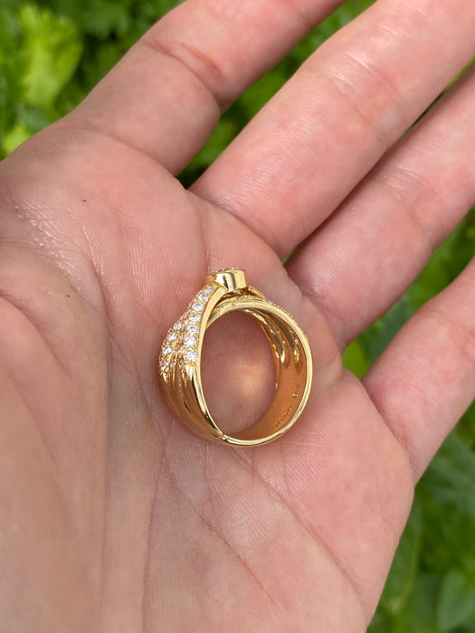 Vintage 18K Gold Diamond Multi Band Ring – 1.15 TCW Natural Diamonds