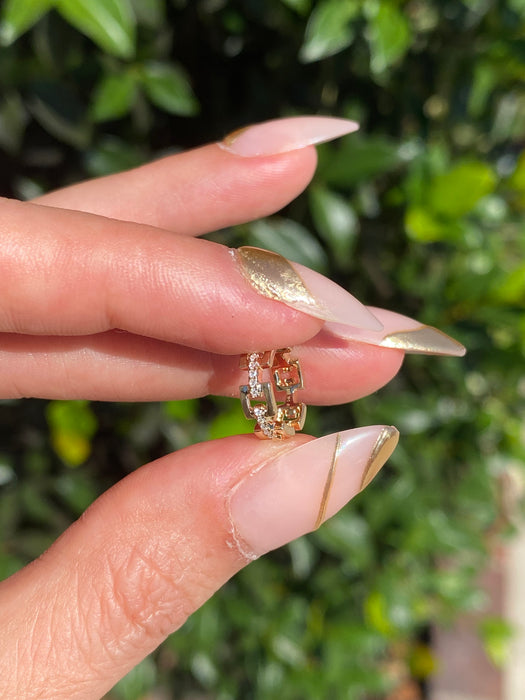 14k diamond charm spacer rondelle