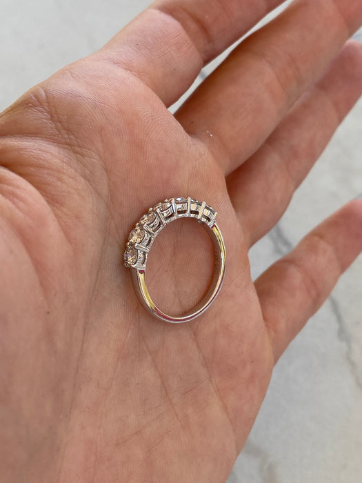 14K 1 TCW White Gold Lab Diamond Ring