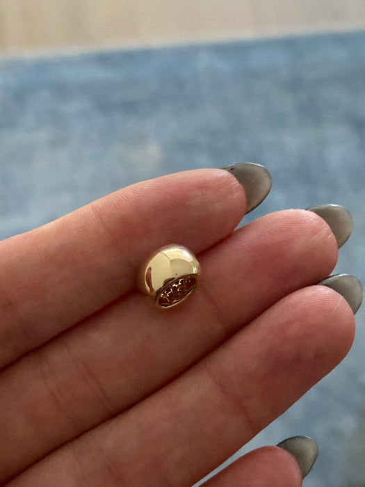 14k diamond flower rectangle slider charm