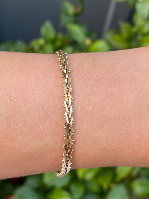 14k solid link bracelet 7.5”