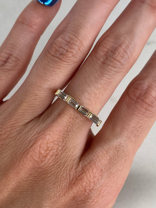 14K Baguette Lab Diamond Ring