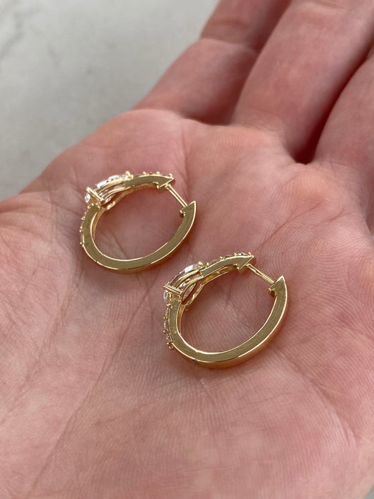 14K Gold Lab Diamond Hoop Earrings – 1.60 CTW