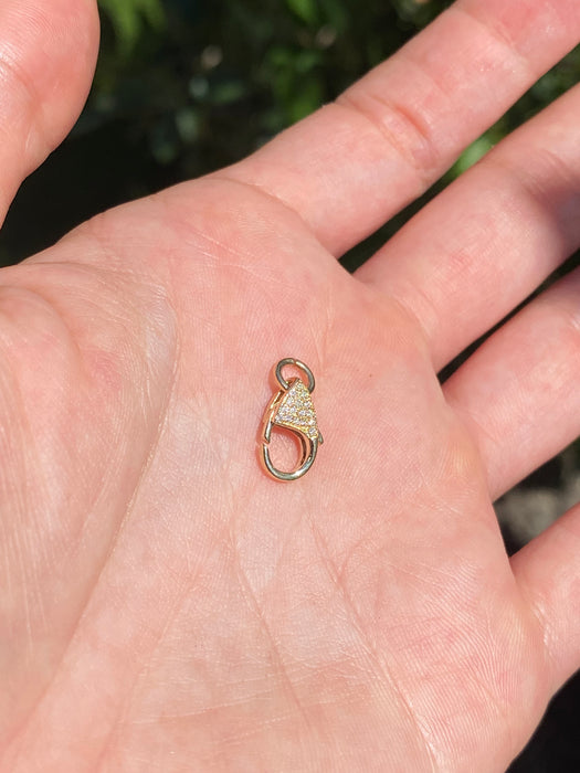 14K Gold Gemstone & Diamond Clasps