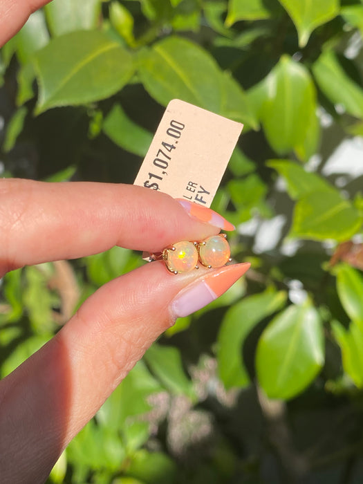 14k opal stud earrings by effy