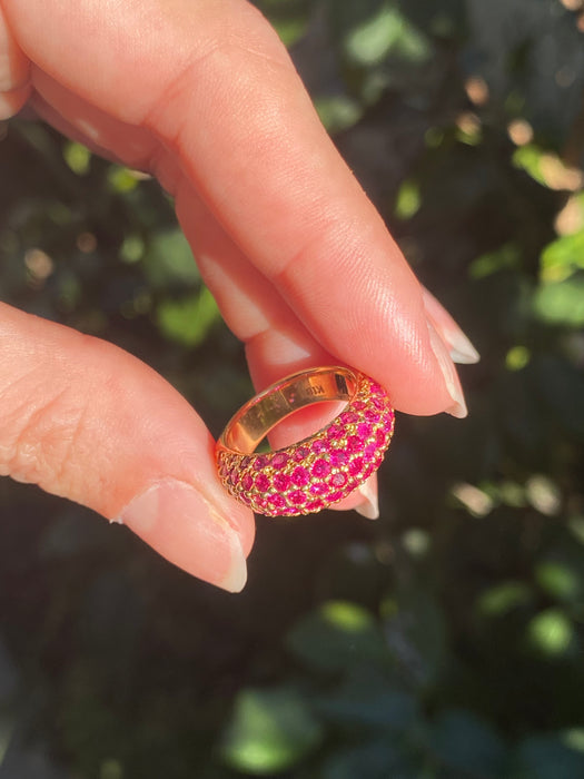 18k ruby dome ring size 4