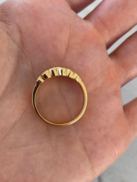 Vintage 18K Gold 1.1 Carat Bezel Set Diamond Ring
