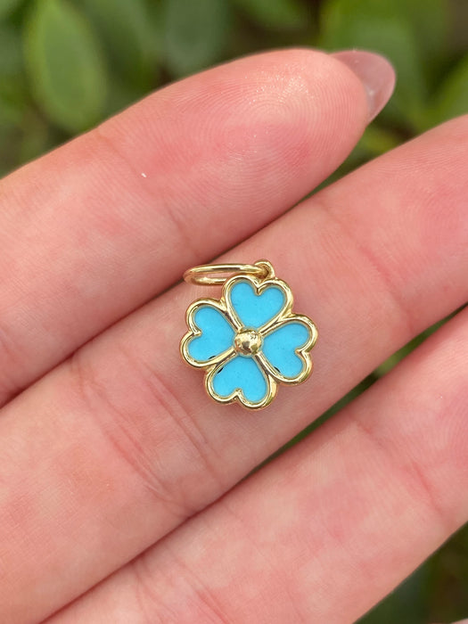 14k clover charm