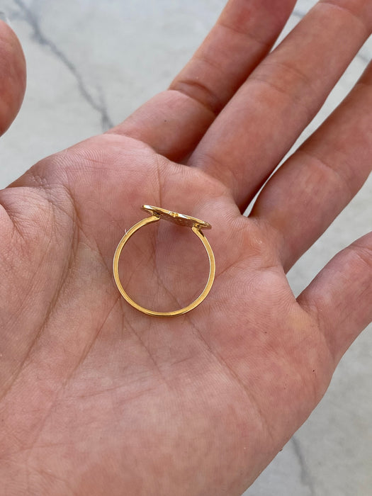14K Pink Sapphire Heart Ring
