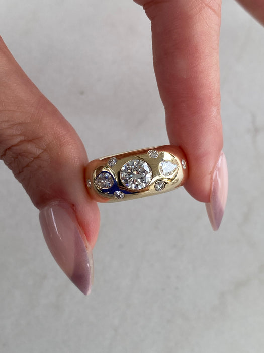 14K Gold 1.4 TCW Lab Diamond Ring Size 7