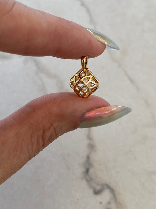 14K Gold 2.06 CTW Lab-Grown Asscher Cut Diamond Pendant | IGI Certified