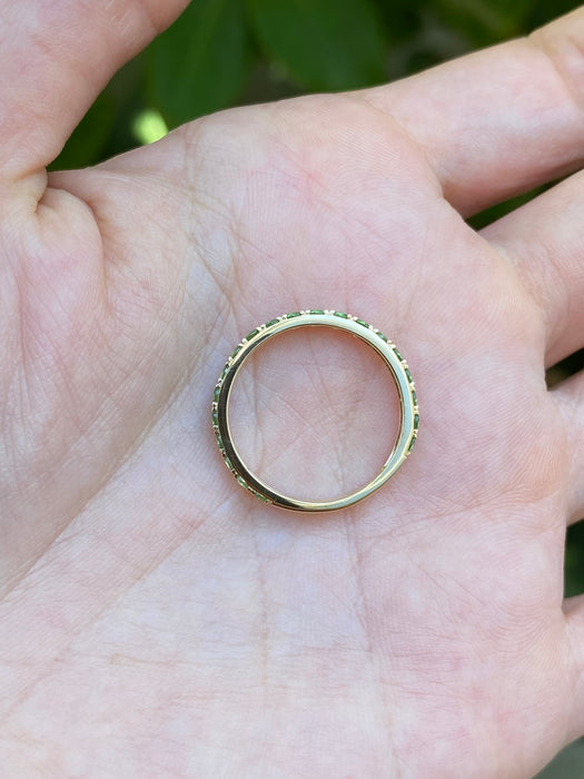 14k green garnet ring size 6.5