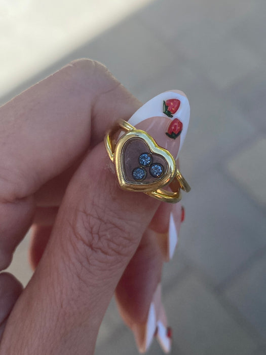 Vintage 18k Chopard Happy Diamonds Heart Ring
