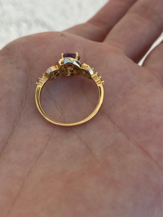 14k whimsical tanzanite diamond ring size 6.5