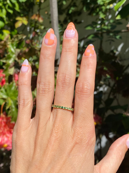 14k green garnet ring size 6.5