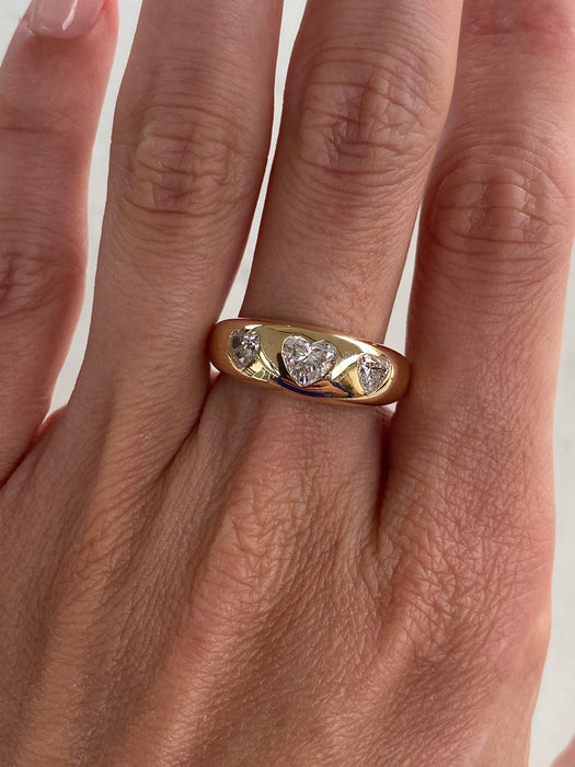 14K Gold 1.4 Carat Heart Lab Diamond Ring Size 7