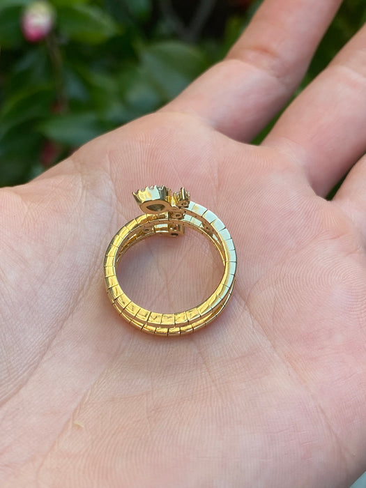 18k diamond triple bypass constellation ring by penny preville size 6.5