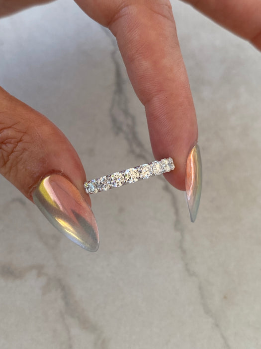 14K 1 TCW White Gold Lab Diamond Ring