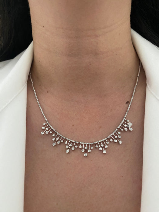 14k white gold diamond necklace by effy