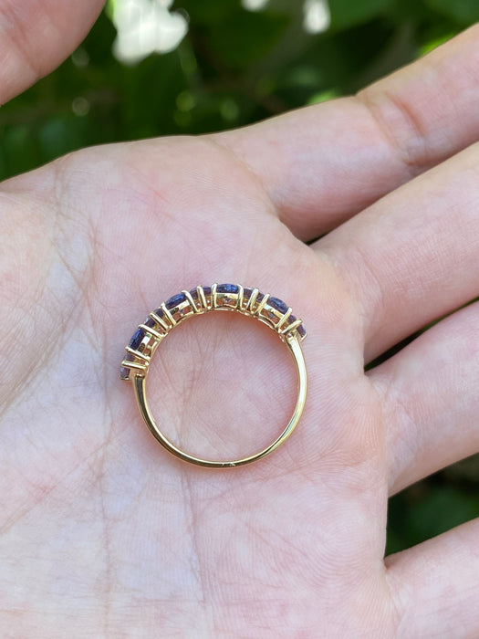 14k pear iolite ring size 6.5